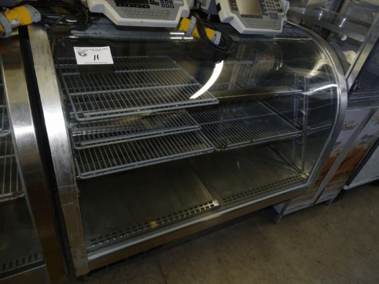 48" Refrigerated Curved Glass Deli Case