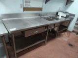 8' S/S Table w/ Dbl Sink