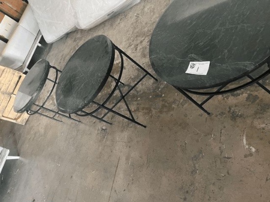 Iron Tables w/ Granite Tops