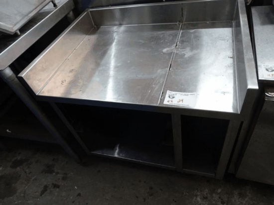 26x32 Stainless Steel Counter with Glass Rack