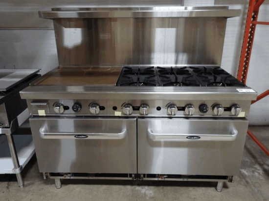 New Cook Rite 6Burner w/ 24" Griddle & DBL Oven