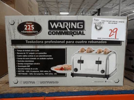 New Waring Commercial 4 Hole Toaster