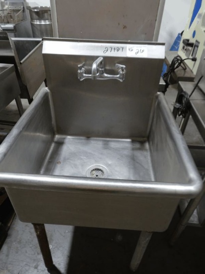 27x27 Stainless Steel 1 Compartment Sink