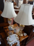 Brass & Glass Matching Lamps