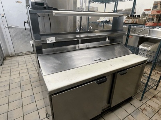 Beverage Air 60" Sandwich Prep Table w/ DBL Overshelf
