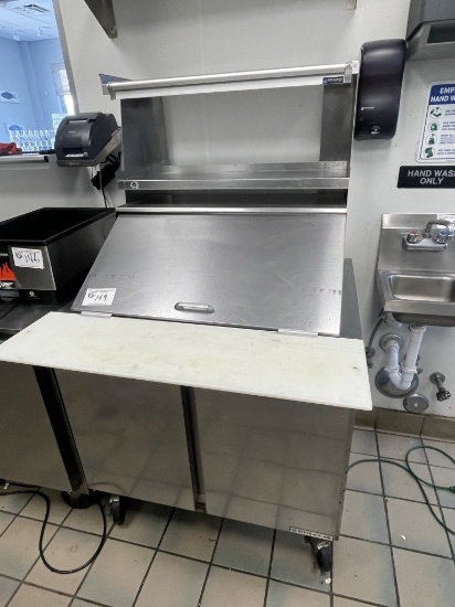 Beverage Air 36" Mega Top Sandwich Prep Table w/ Dbl Overshelf