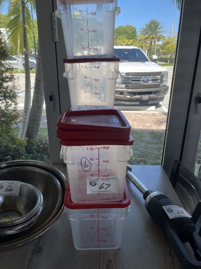 Square Food Storage Containers w/ Lids