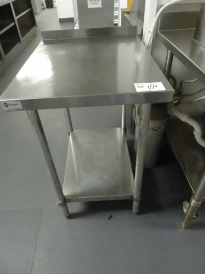 24x30 Stainless Table w/ 2" Backsplash