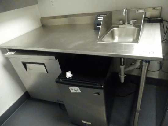 30x66" Stainless Table w/ Hand Sink