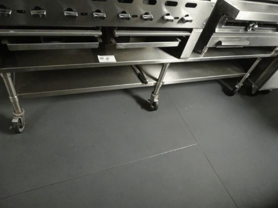 86" Stainless Equipment Stand on Castors
