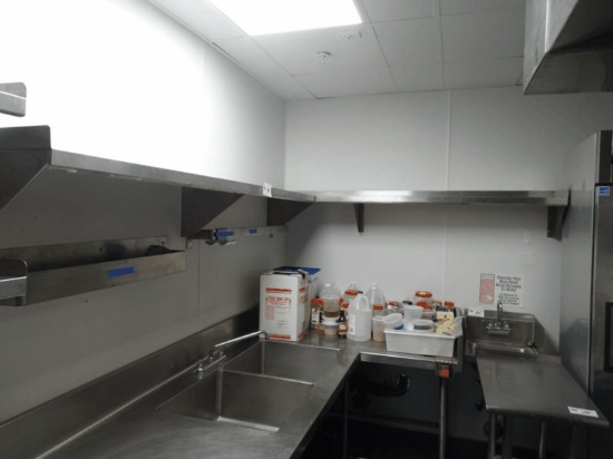 12X7x5 L-Shaped Stainless Wall Shelf