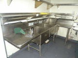 Stainless 3 Compartment Sink w/ Shelf