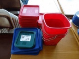 Assorted Kleen Pails & Lids