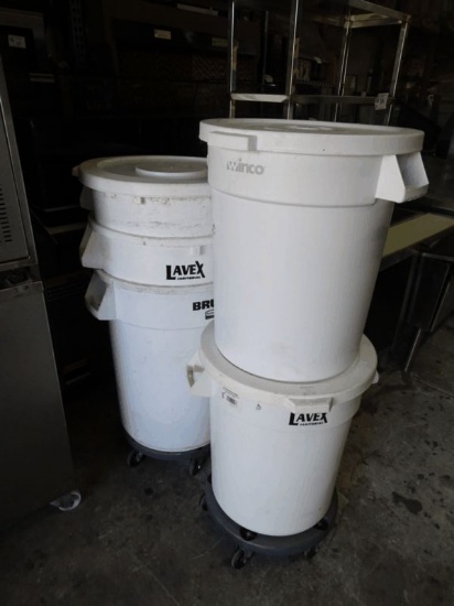 White Garbage Cans
