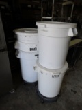 White Garbage Cans