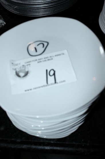 7 1/2" Oblong White Plates