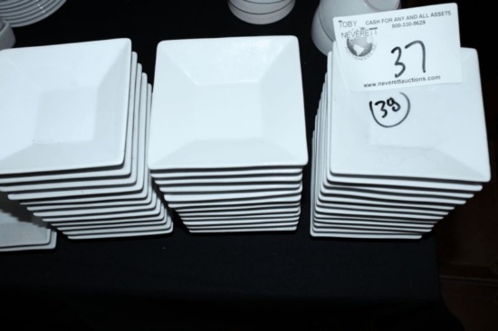 4 1/2" Square White Bowls