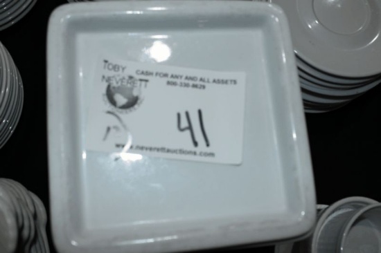 6 1/2" Square White Plates