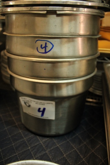 Round Stainless Inserts with Lids