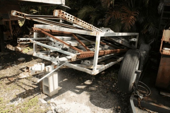 Steel 10' Utility Trailer w/ Assorted Pallet Racking