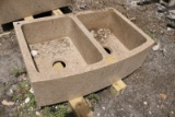 2 Compartment Curved Farmhouse Sink