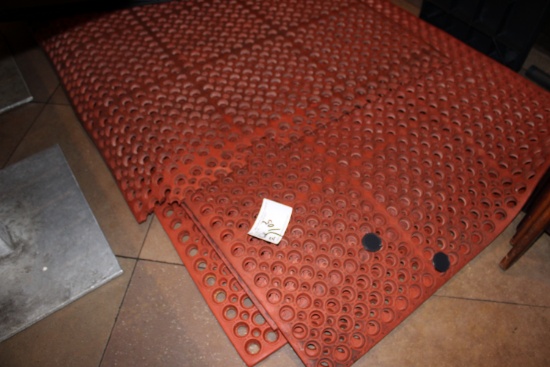 Red Anti-Fatigue Grease Mats