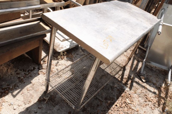 Stainless 24"x49.5" Table with Metro Shelf