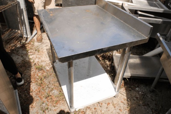 Stainless 30x36 Table w/ 4" Backsplash