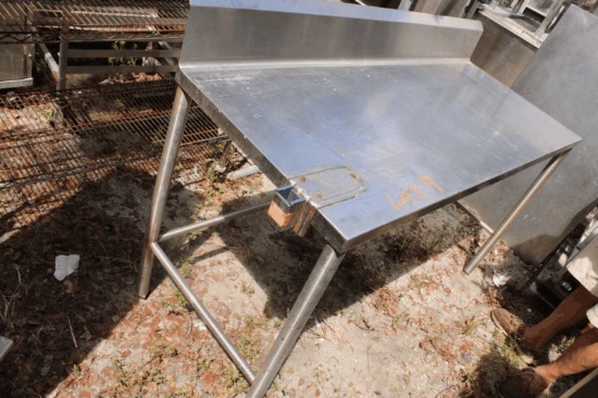 All Stainless 24"x60" Table w/ 6" Backsplash