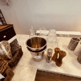 Assorted Stainless Pails & Water Pitchers