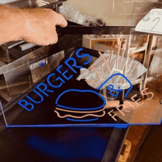 "Burgers & Fries" Neon Sign