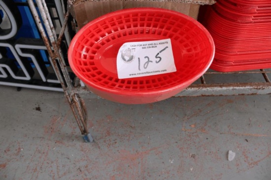 Plastic Red 9.5" x 5" Baskets