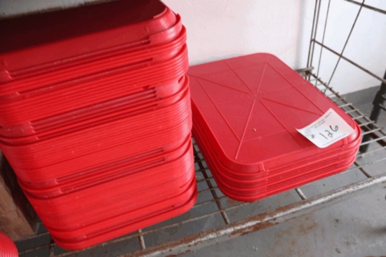 Plastic Red Food Trays