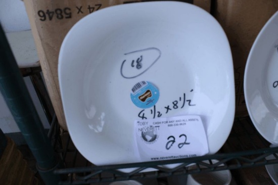 Square 8.5"x8.5" White Bowls