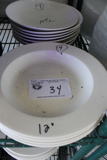 Whte 12" Pasta Bowls