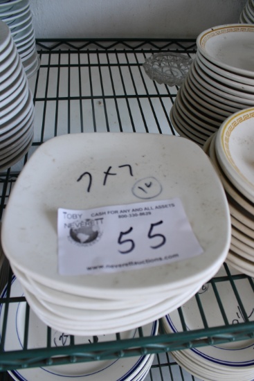 White 7"x7" Plates