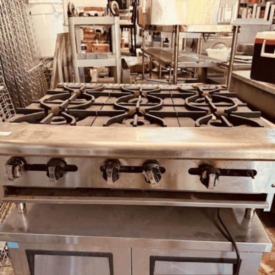 Asber 6 Burner Counter Top Range