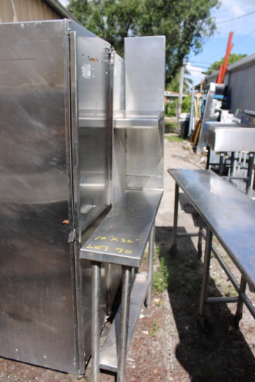 Stainless 10"x38" Filler Table w/ Overshelf