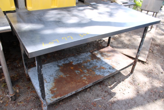 Stainless 30"x60" Table