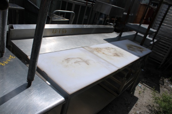 Stainless & Poly 30"x72" Meat Cutting Table