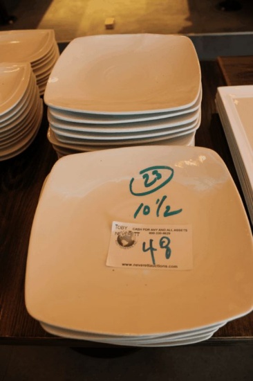 White 10.5"x10.5" Plates
