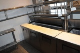 True TSSU-7218 Sandwich Prep Table with Dbl Overshelf