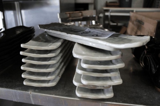 White Ceramic Sushi Plates