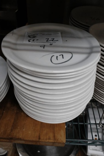9" Round White Plates
