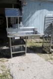 Stainless 4' Left Hand Soil Table with Dish Rack