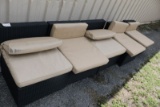 Aluminum Wicker Center Section ONLY Outdoor Sofa