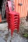 Red Metal Stack Chairs