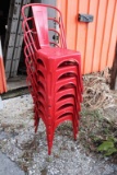 Red Metal Stack Chairs