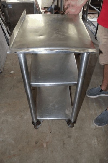Stainless 18" Filler Table on Castors