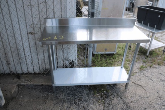 Stainless 18"x48" Table w/ 4" Backsplash
